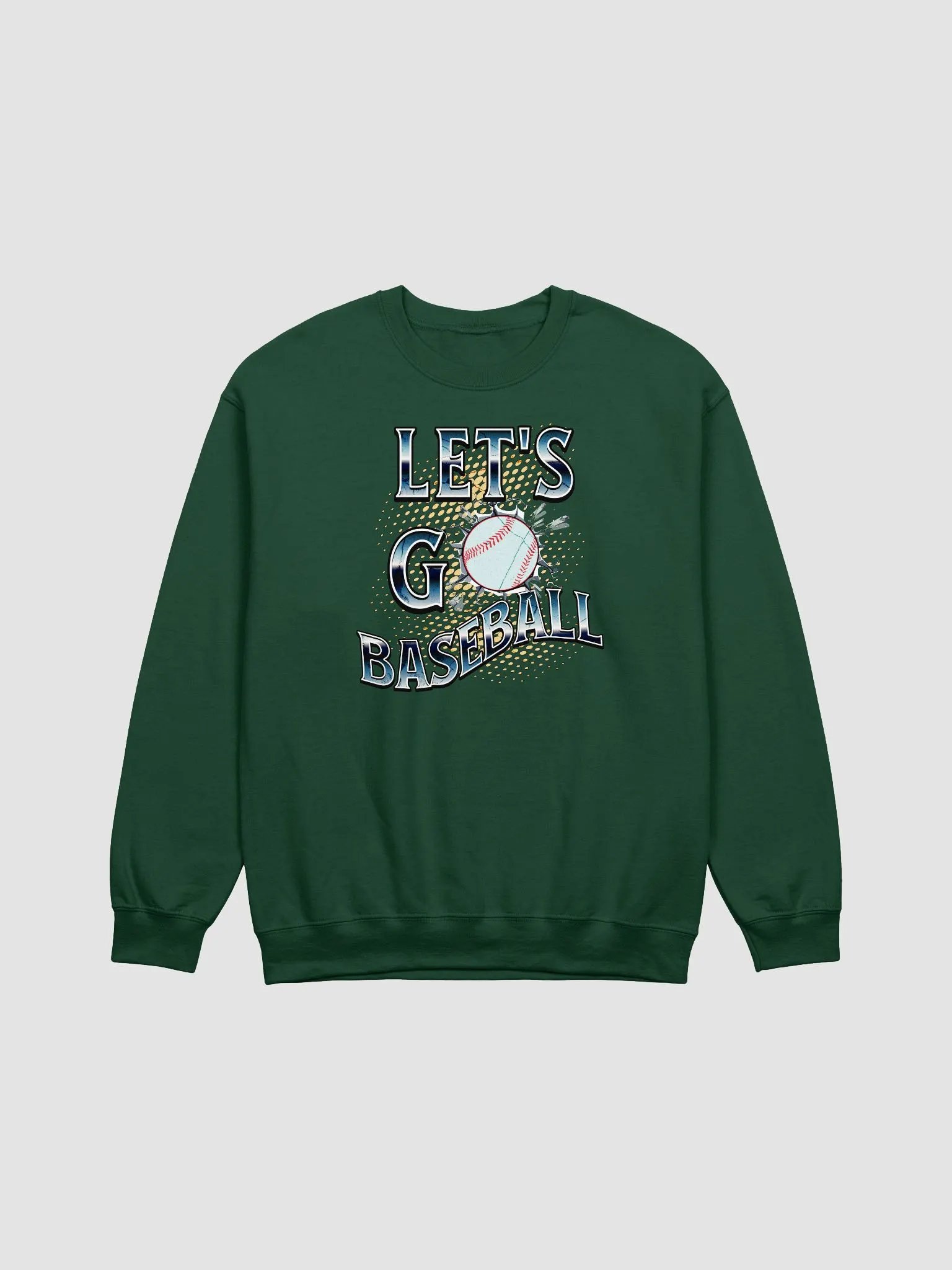 Lets Go Baseball Bursting Action Crewneck product image (3)