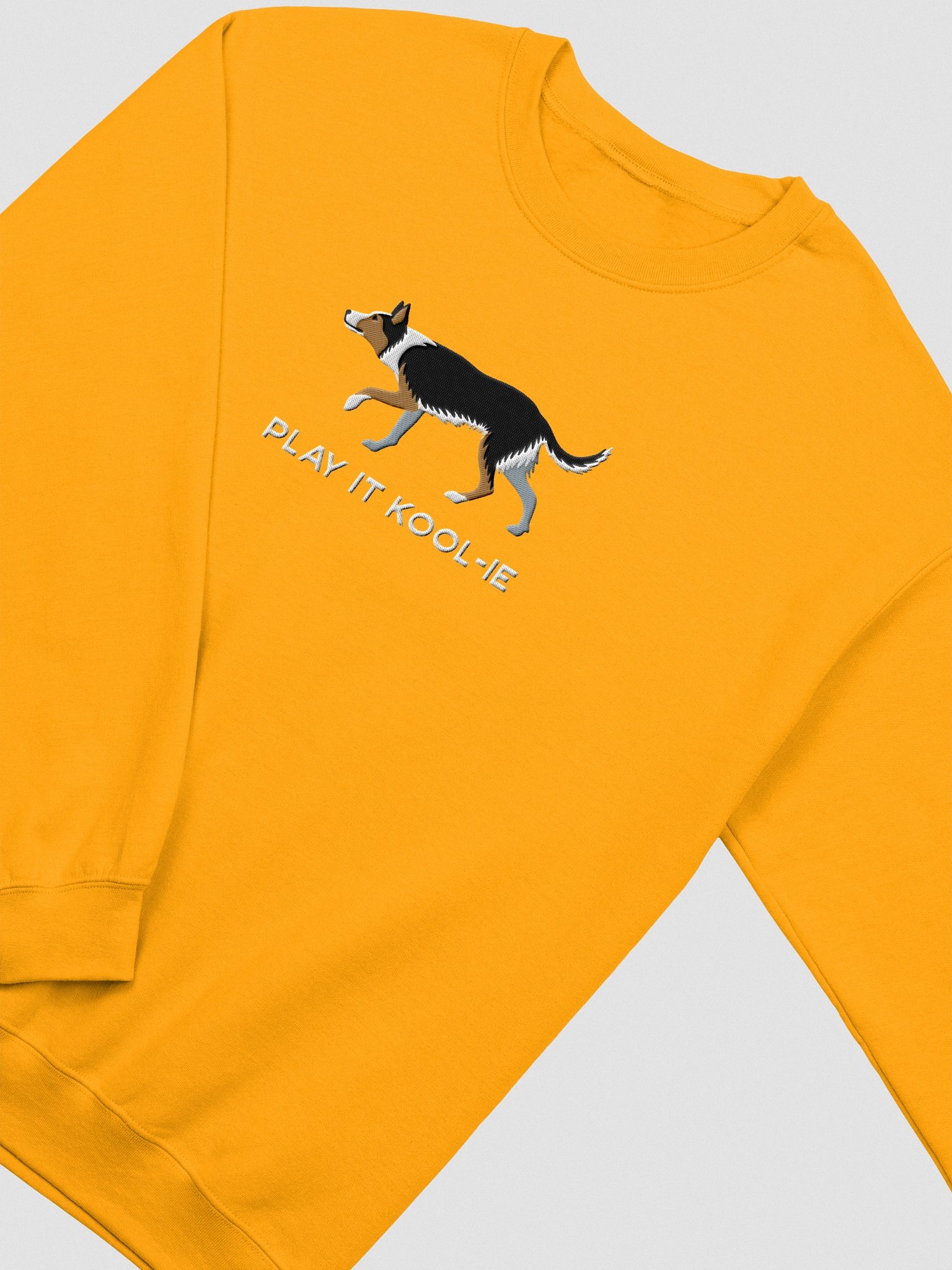 Play It Kool-ie Sweatshirt (Embroidered) of an Australian Koolie(Tricolor) product image (6)