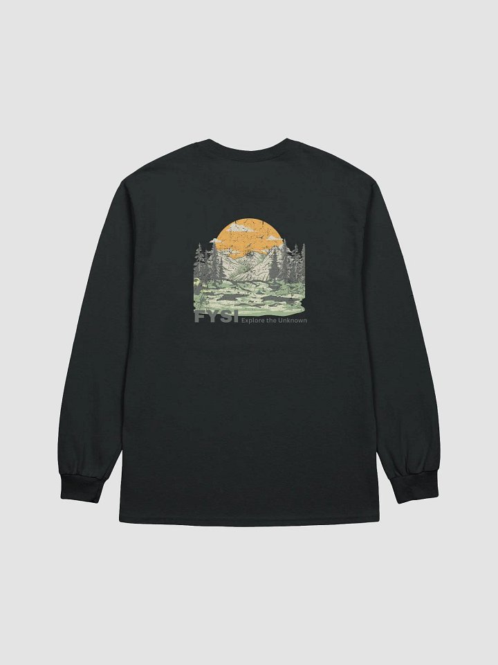 Retro Sunset Mountain Organic Cotton Long Sleeve T-shirt product image (2)