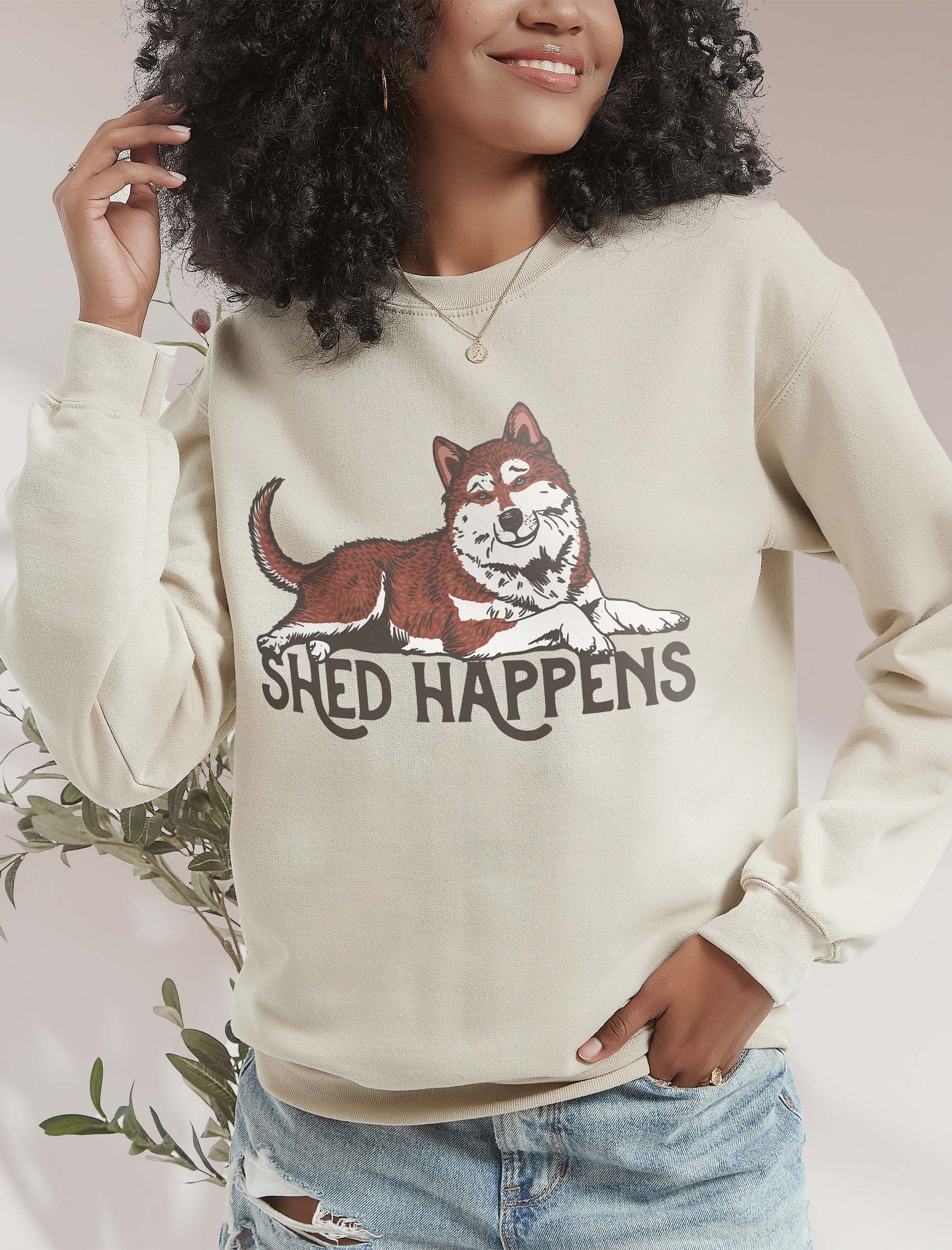 Shed Happens Sweatshirt of a Siberian Husky(Red) | Funny Shirt for Siberian Husky Paw-rents product image (2)