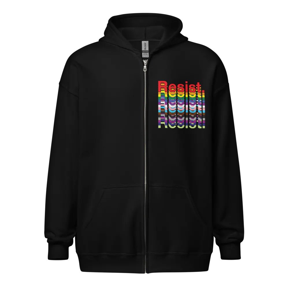 Resist - Rainbow Gildan Heavy Blend Zip Hoodie product image (1)
