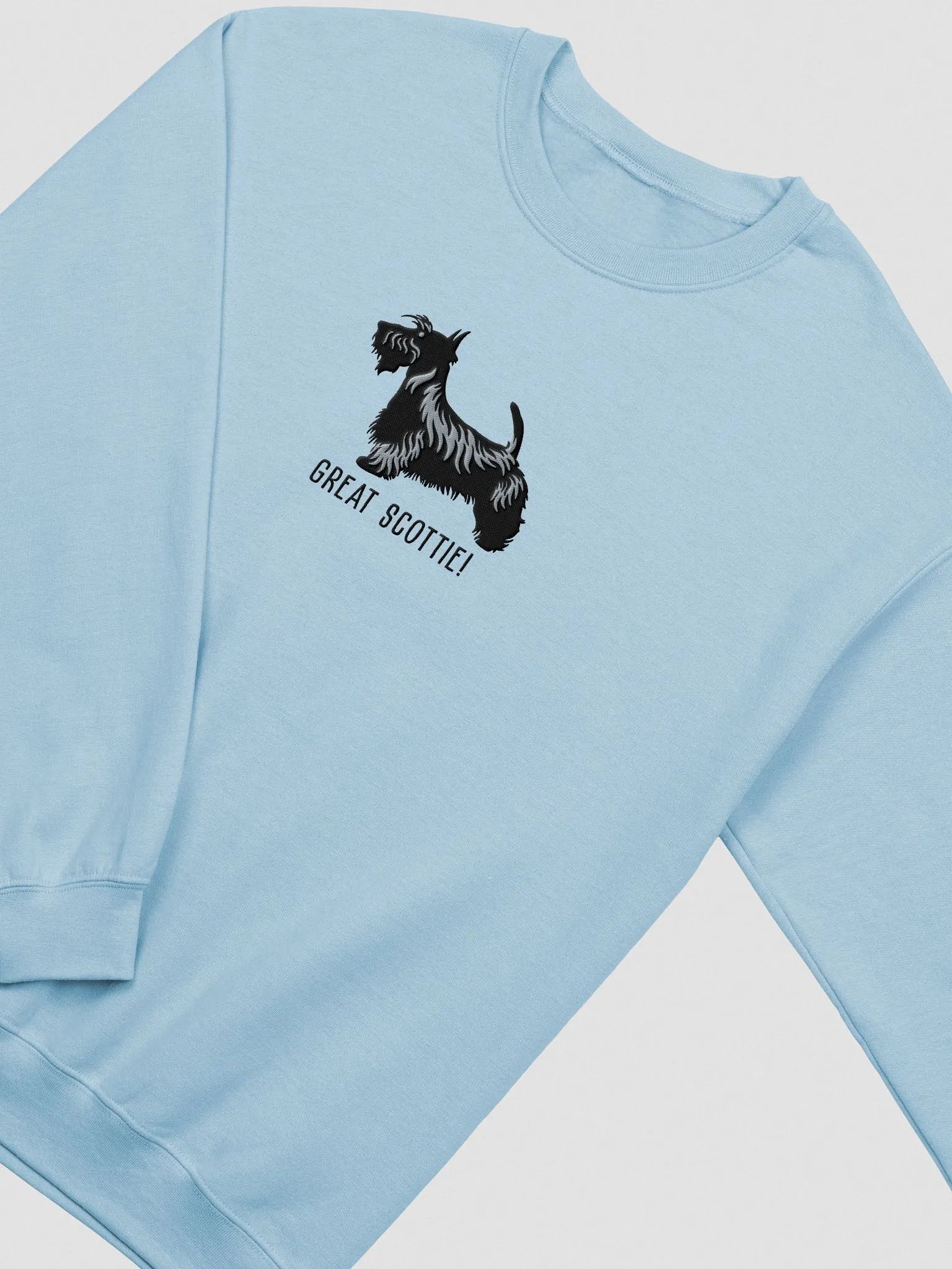 Great Scottie! Sweatshirt (Embroidered) of a Scottish Terrier(Black) product image (6)
