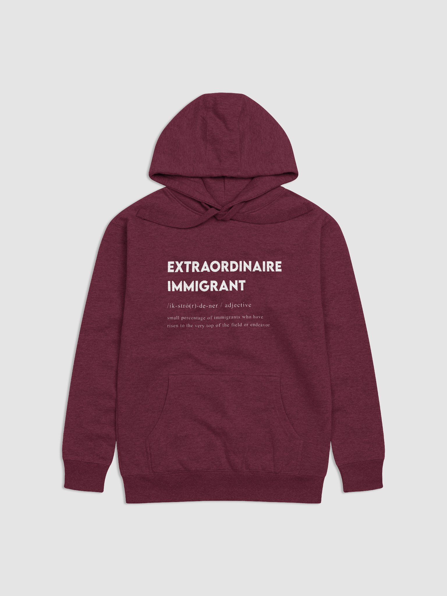 EXTRAORDINAIRE IMMIGRANT HOODIE PURPLE product image (1)