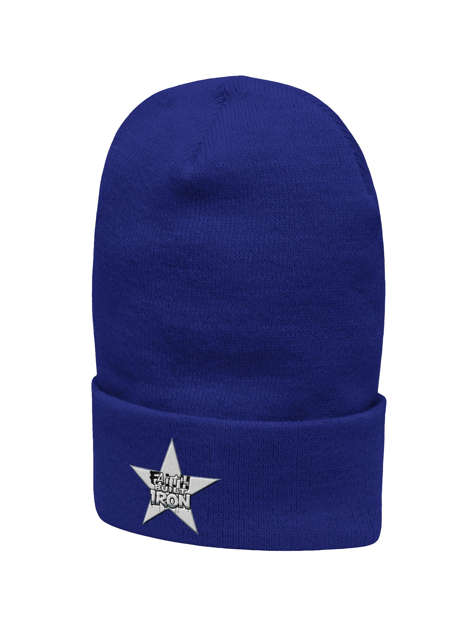Faith Built Iron Christian Beanie product image (2)
