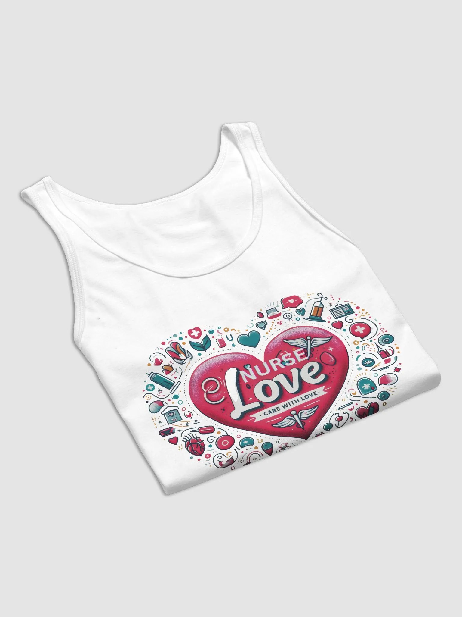 Nurse Love Heart Medical Tank product image (23)