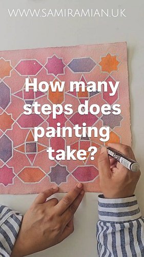 For this one, after I transferred it to khadi watercolour paper:
1. Outline in Pebeo 4 Artist Silver pen
2. Dry it
3. Putty e...