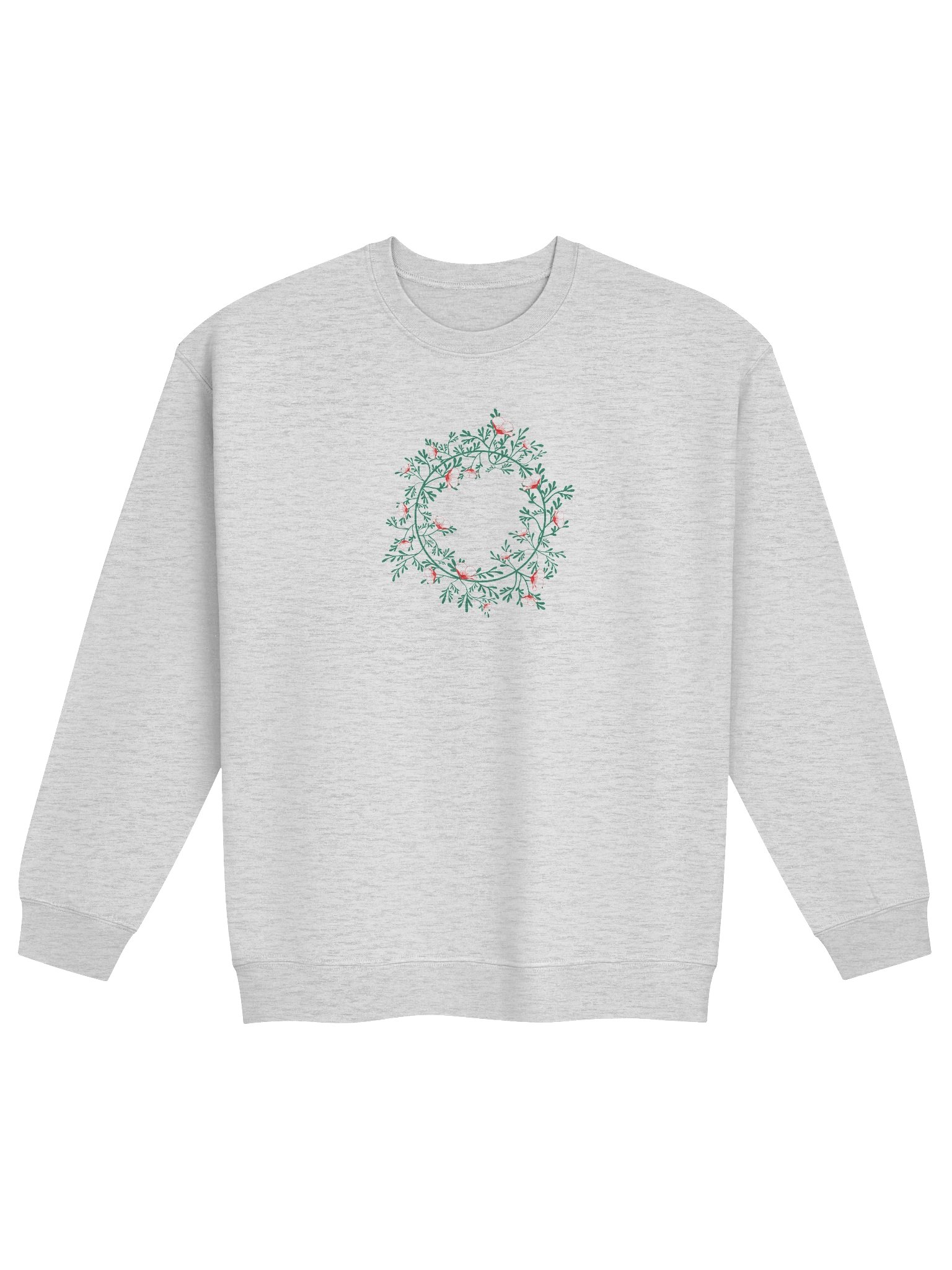 Poppy wreath sweatshirt (Peppermint) product image (1)