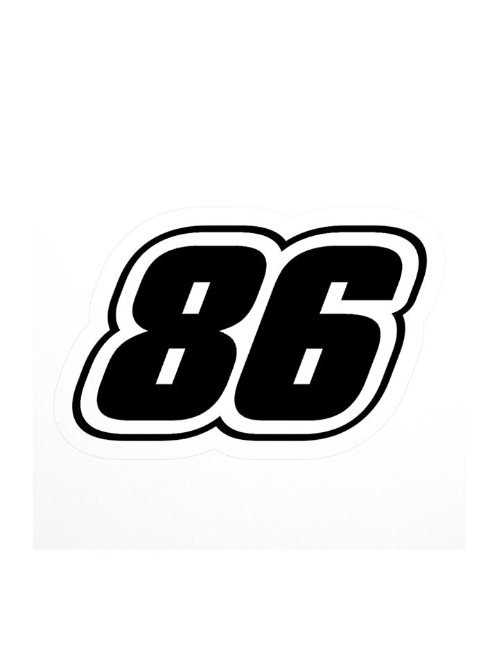 Aiden Schramm Number Sticker (Black) product image (1)