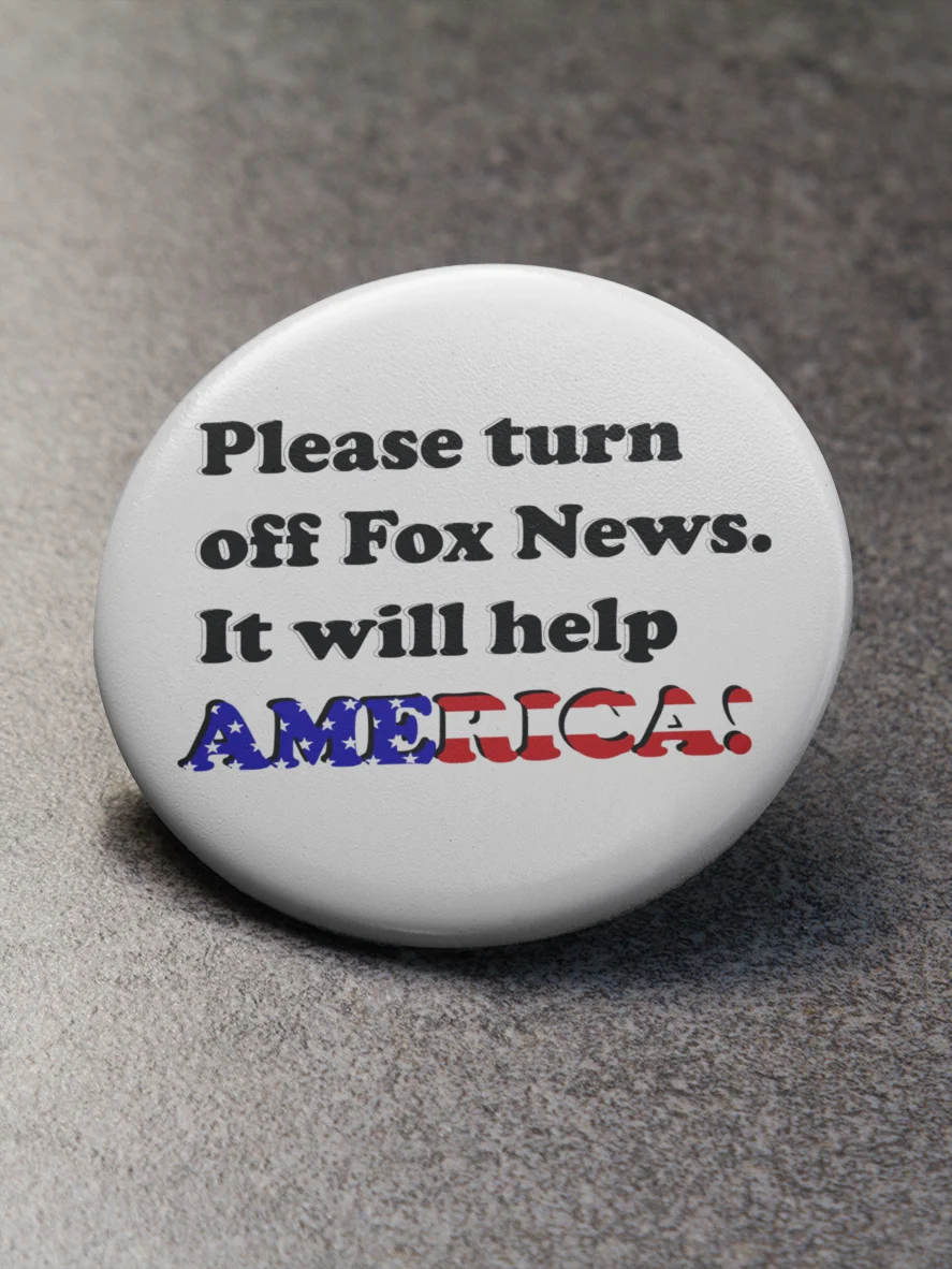 Please Turn Off Fox News Digital Download - Printable Anti-Fox News Graphic PNG product image (6)