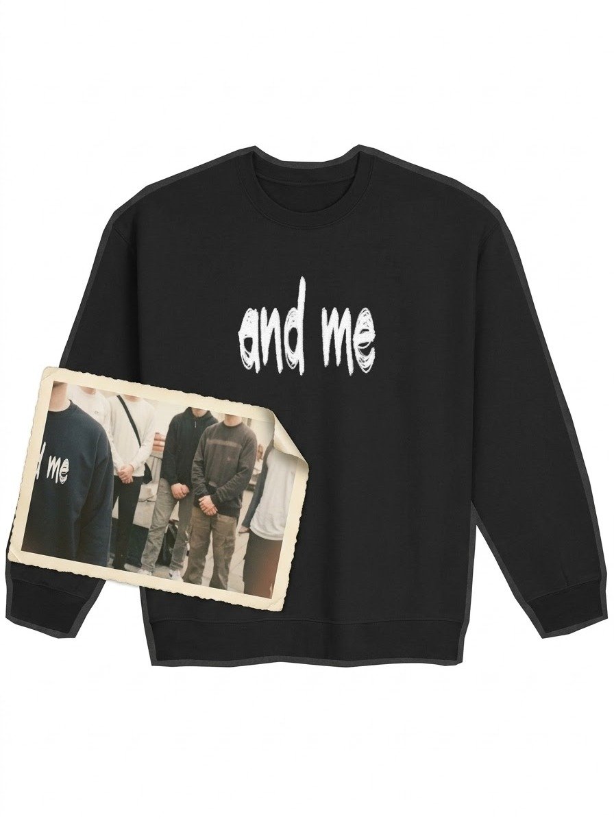 And Me | Midweight Embroidered Crewneck Sweatshirt | Indie Streetwear product image (1)