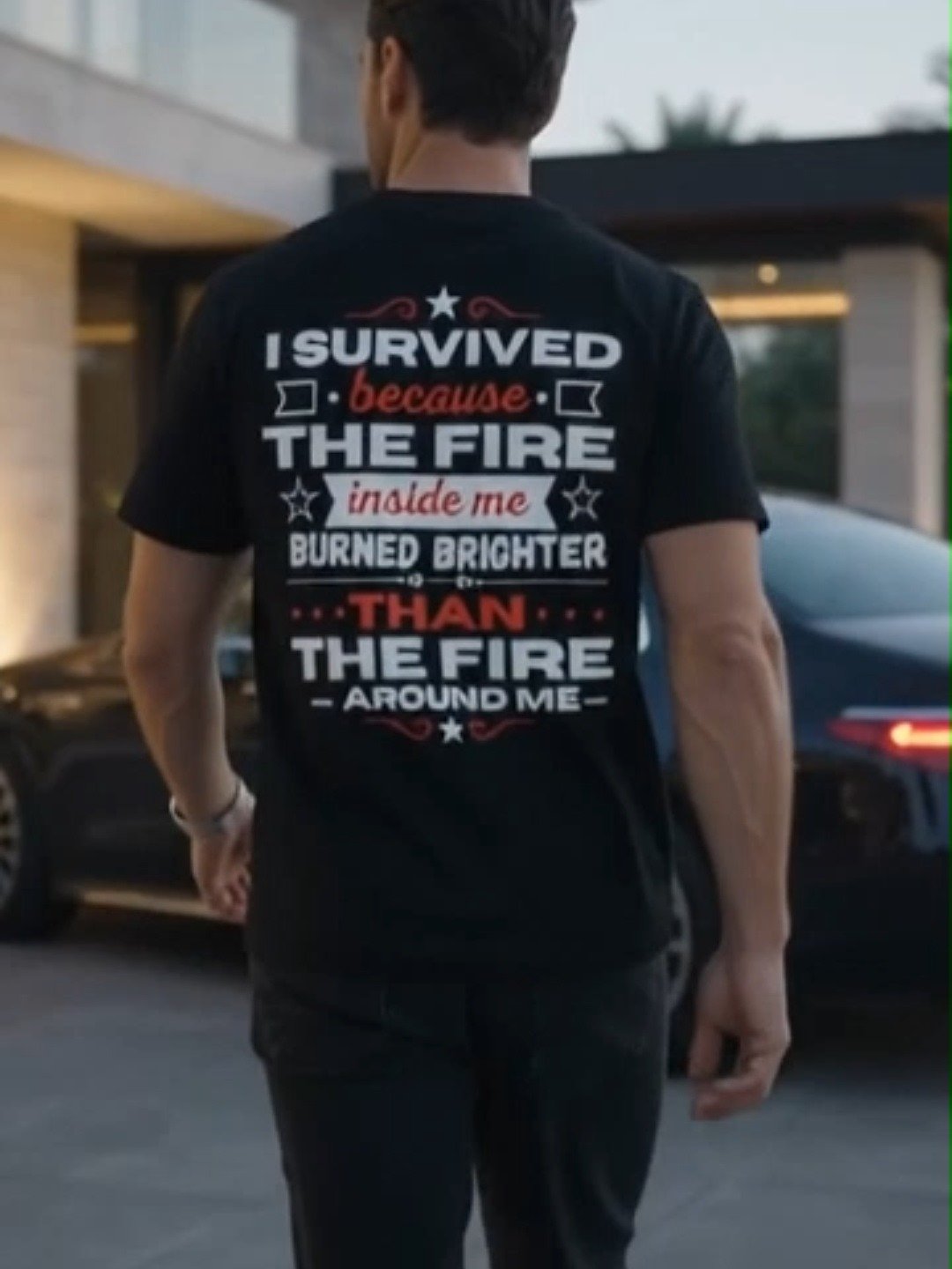 I Survived Because the Fire Inside Me Burned Brighter – Motivational T-Shirt product image (34)