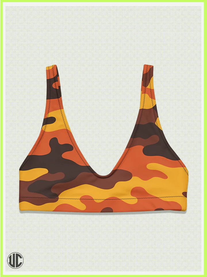 UnkoCon – Savage Sunset Orange Camo Bikini Top product image (1)