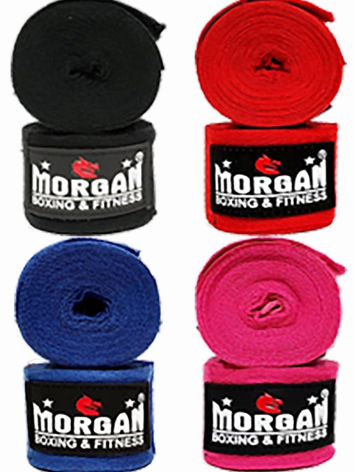 MORGAN COTTON BOXING HAND WRAPS - 180inch - 4m long (PAIR) product image (2)