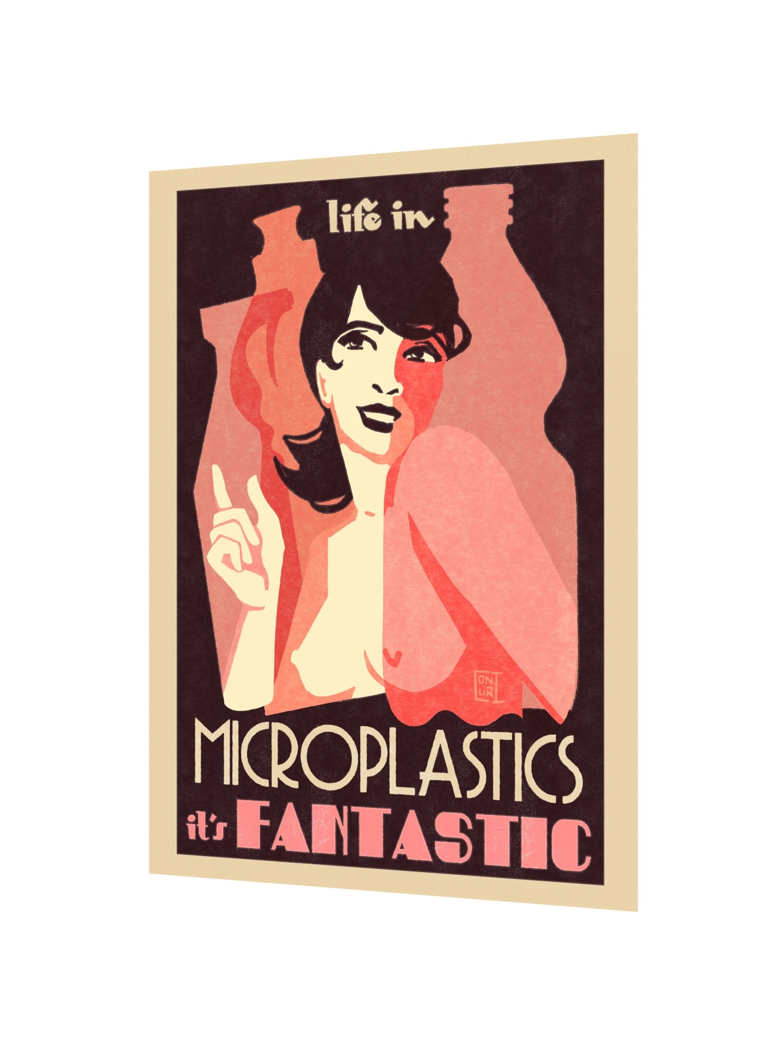 Life in Microplastics Retro Poster product image (3)
