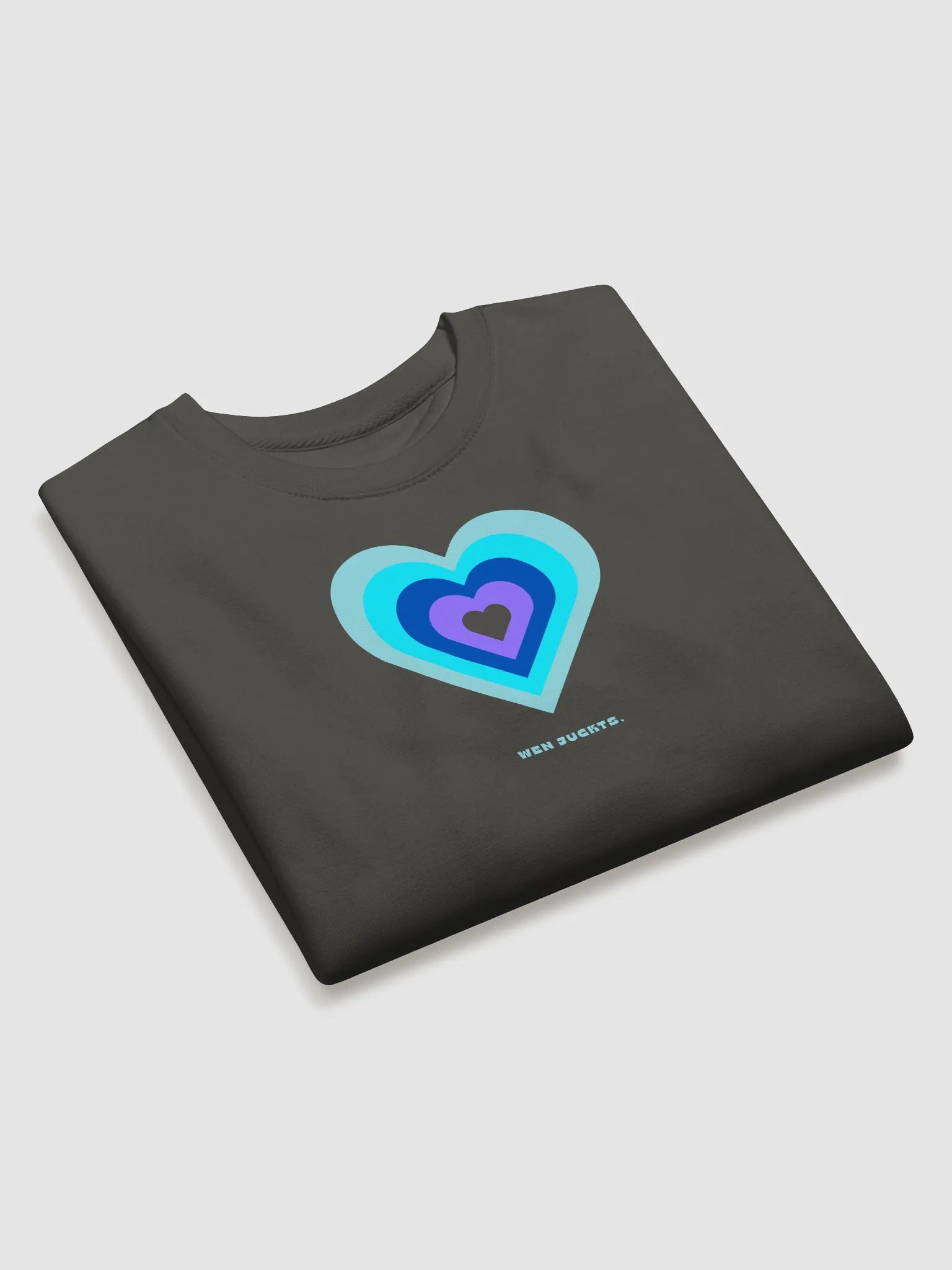 Cheaky heart Premium Sweatshirt "Wen juckts." - blue purple product image (3)