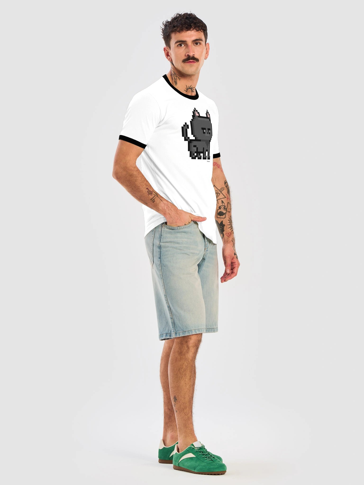 Black Cat Questie Ringer Tee - Unisex product image (2)