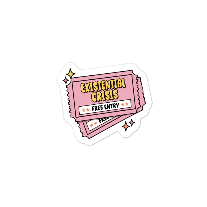 EXISTENTIAL CRISIS: FREE ENTRY | PSYCHOLOGY VINYL STICKER product image (1)