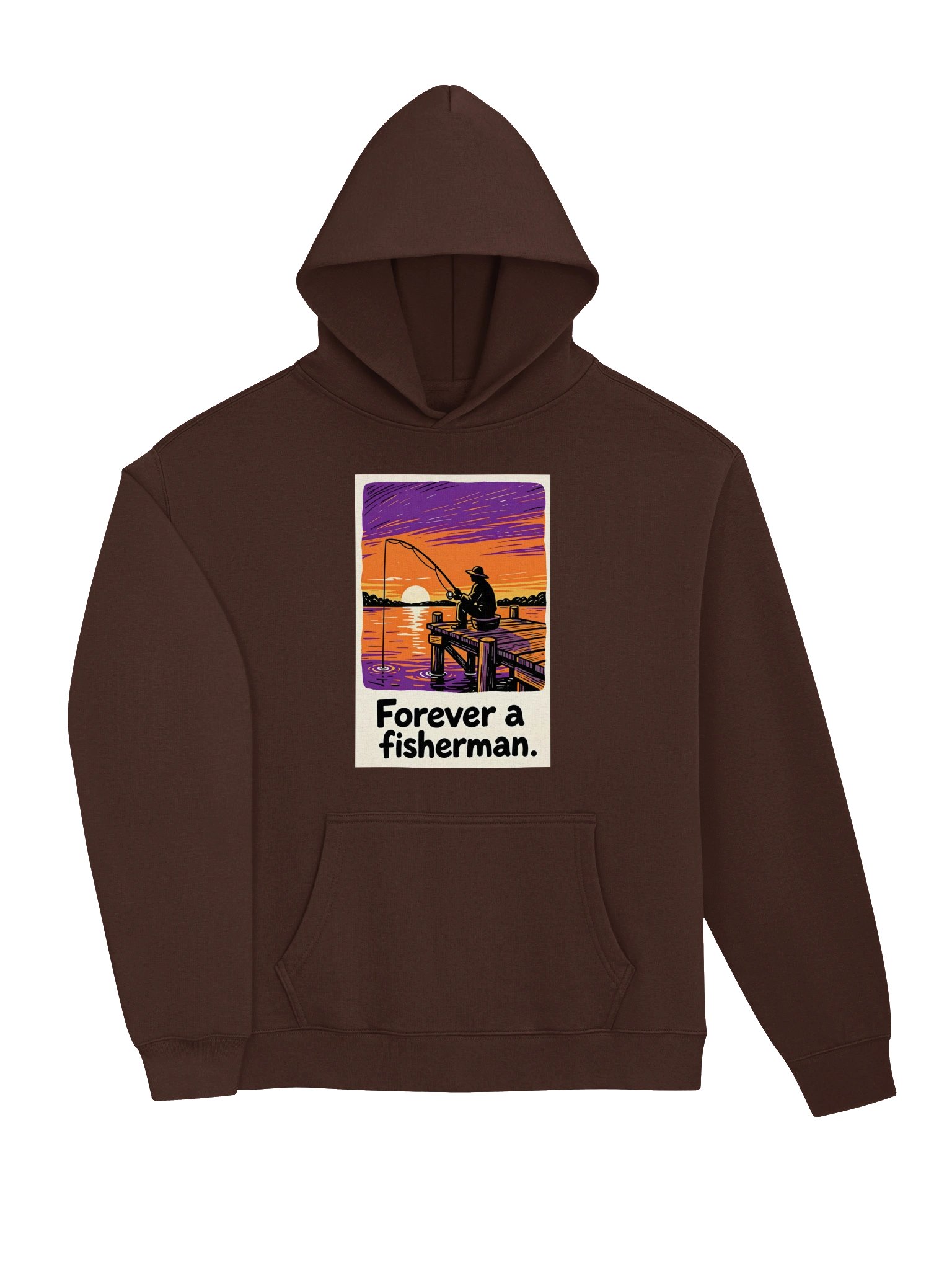Premium Relaxed Hoodie (Unisex) - "Forever a fisherman" Design product image (3)