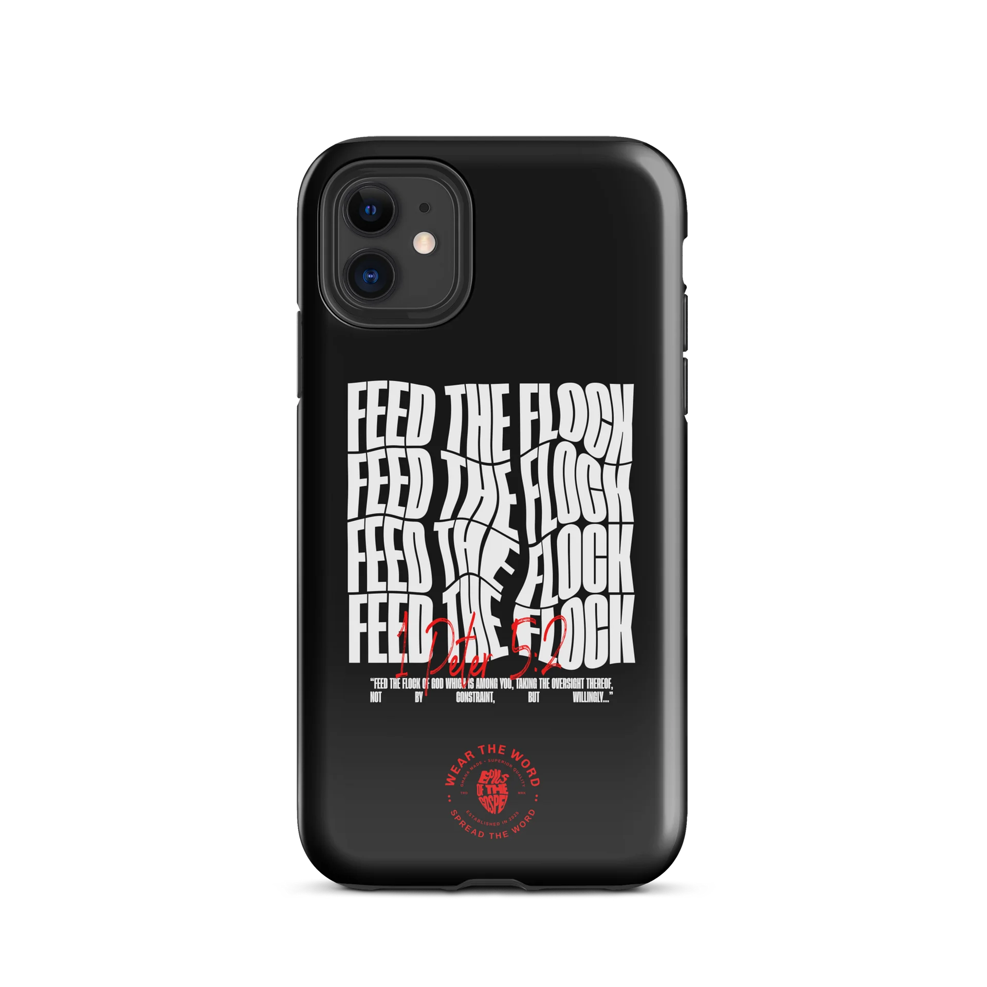 Feed the Flock iPhone® Tough Case — back view