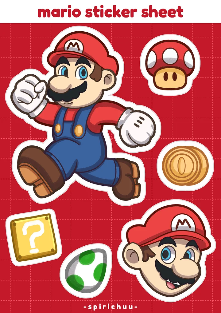 Super Power Up Sticker Sheet! product image (1)