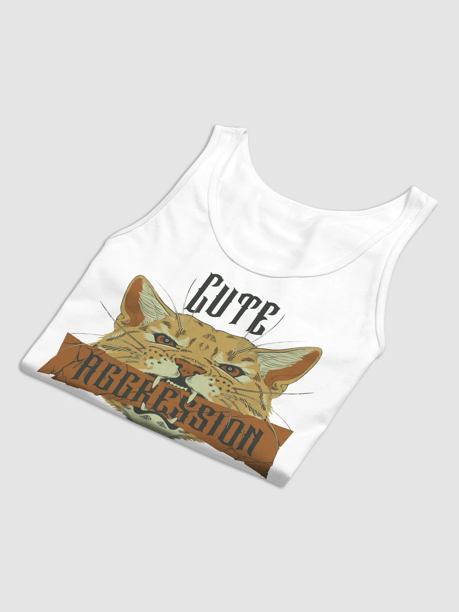 Cute Aggression 'CAT3' Tank (White) product image (3)