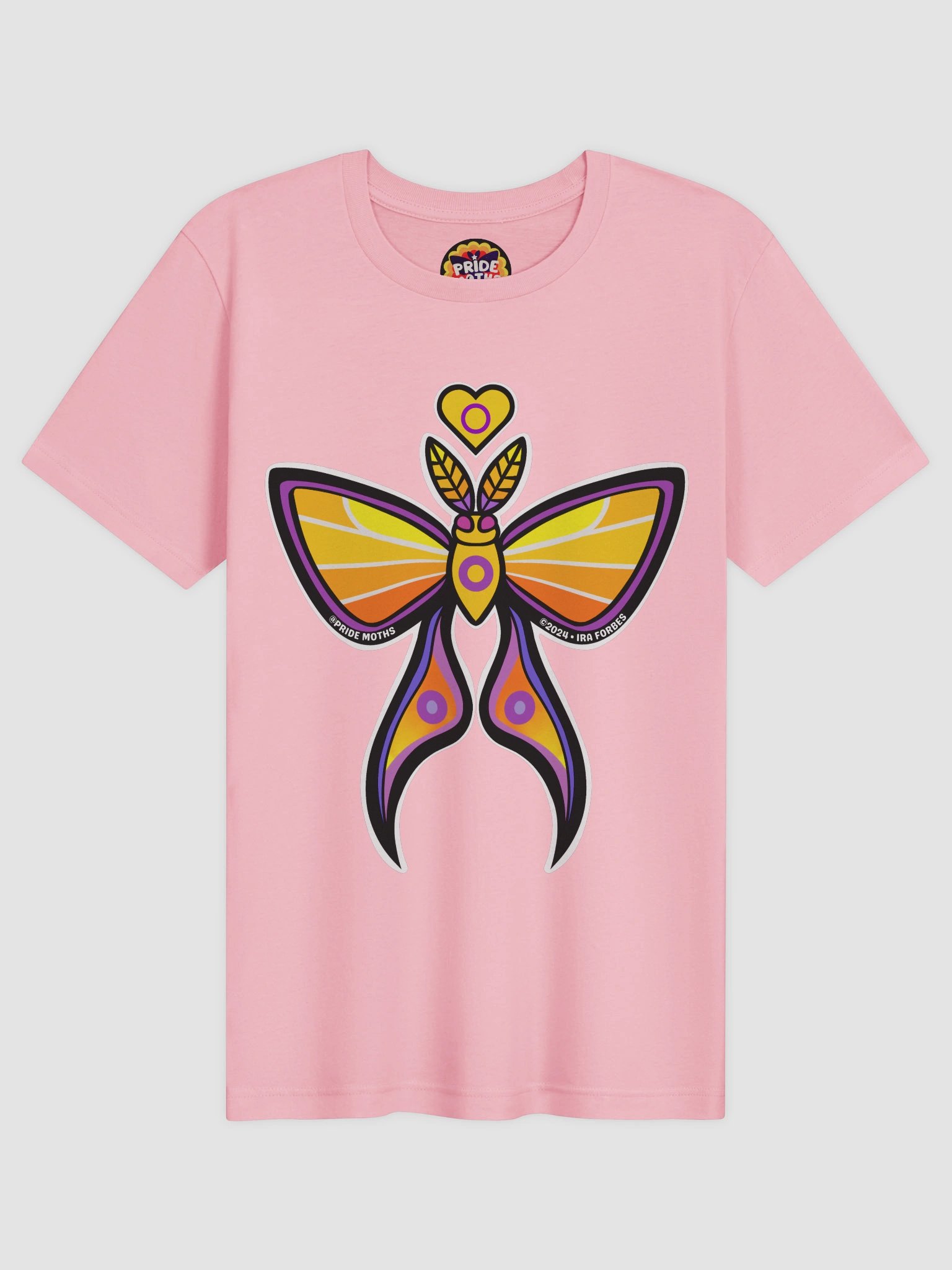 № 9 | INTERSEX PRIDE MOTH | GRAPHIC TEE | T-SHIRT product image (1)