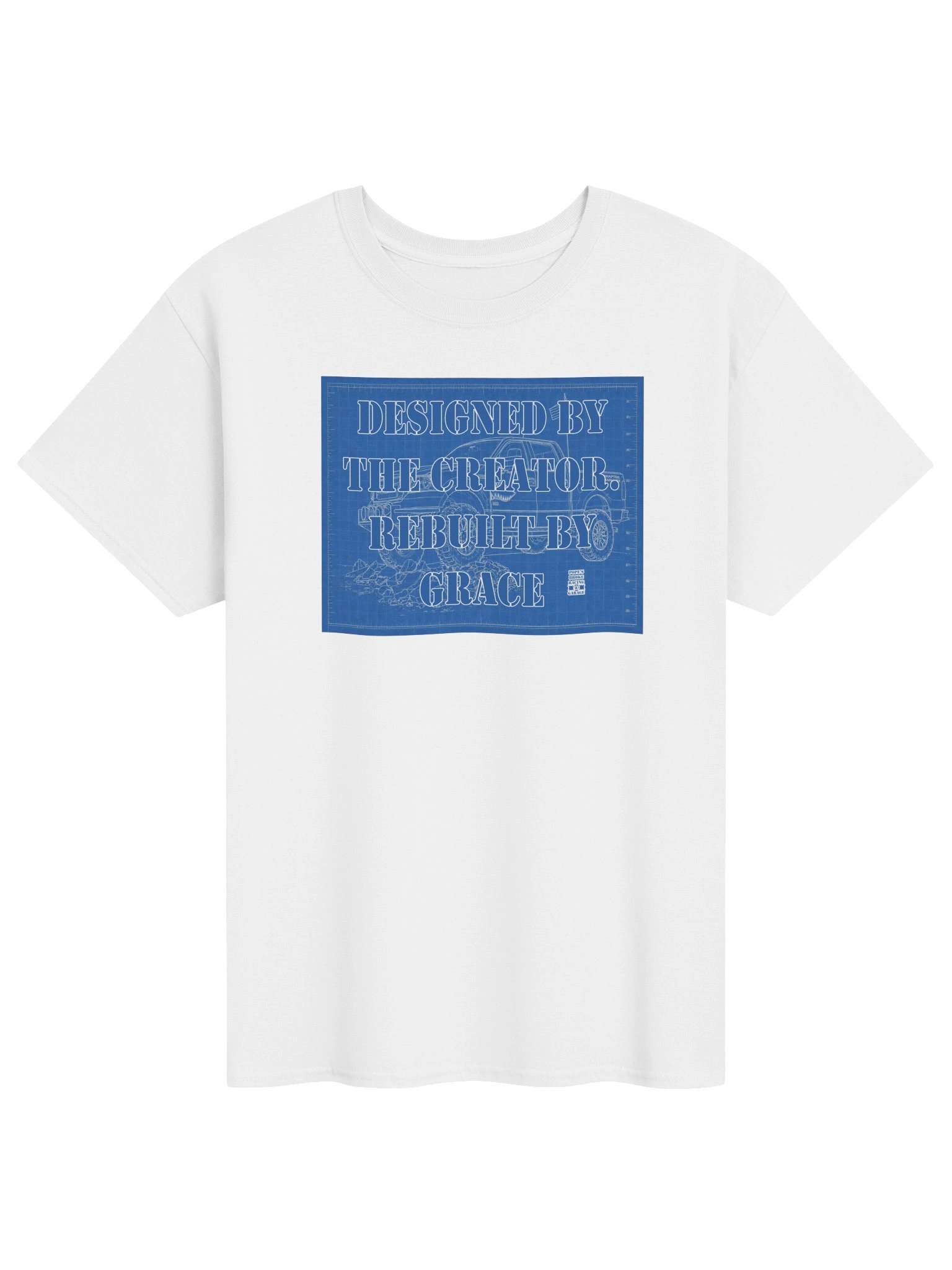 Rebuilt by Grace Blueprint Tee product image (1)