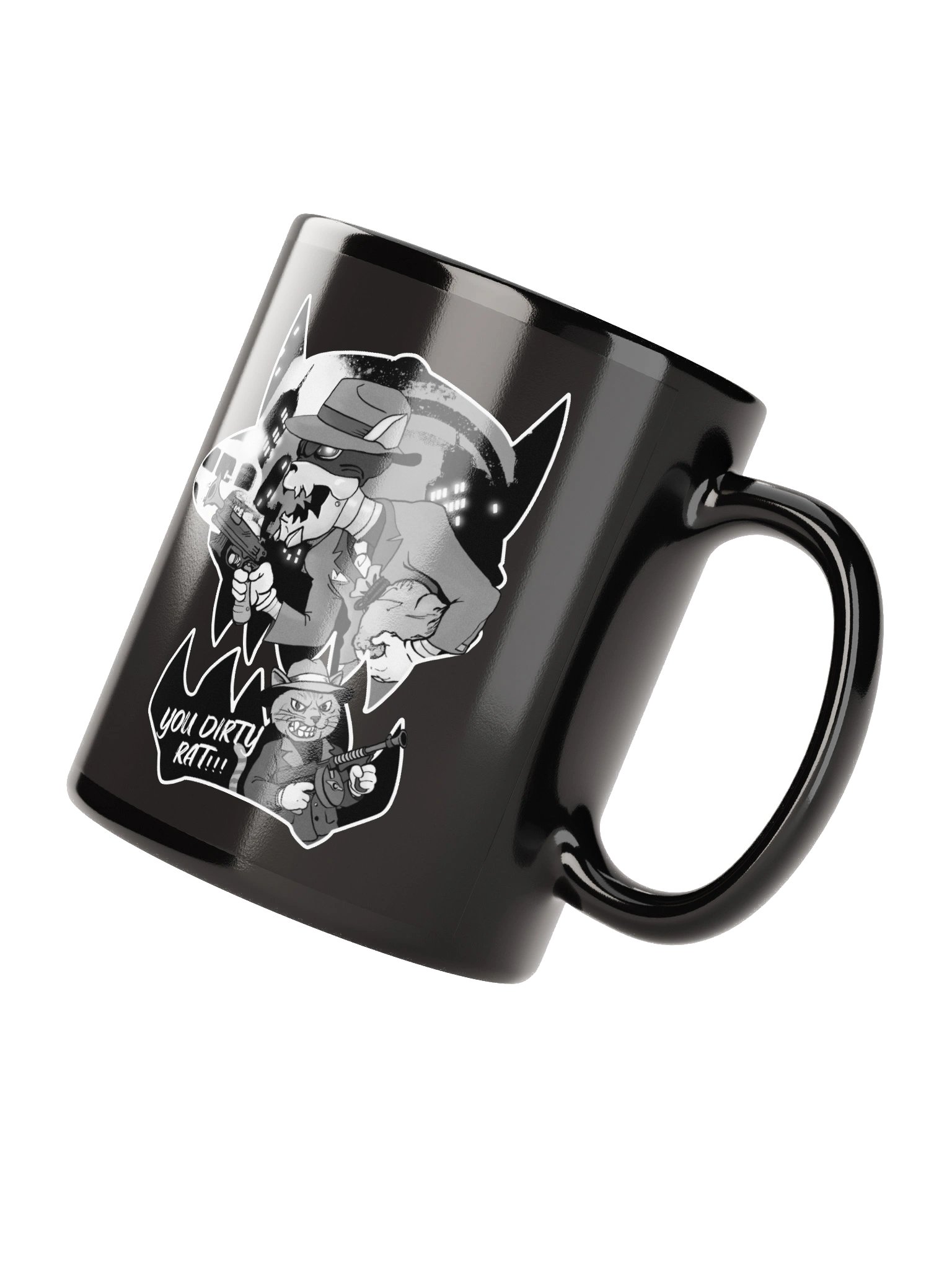 Mobster Kats Black Glossy Mug product image (4)