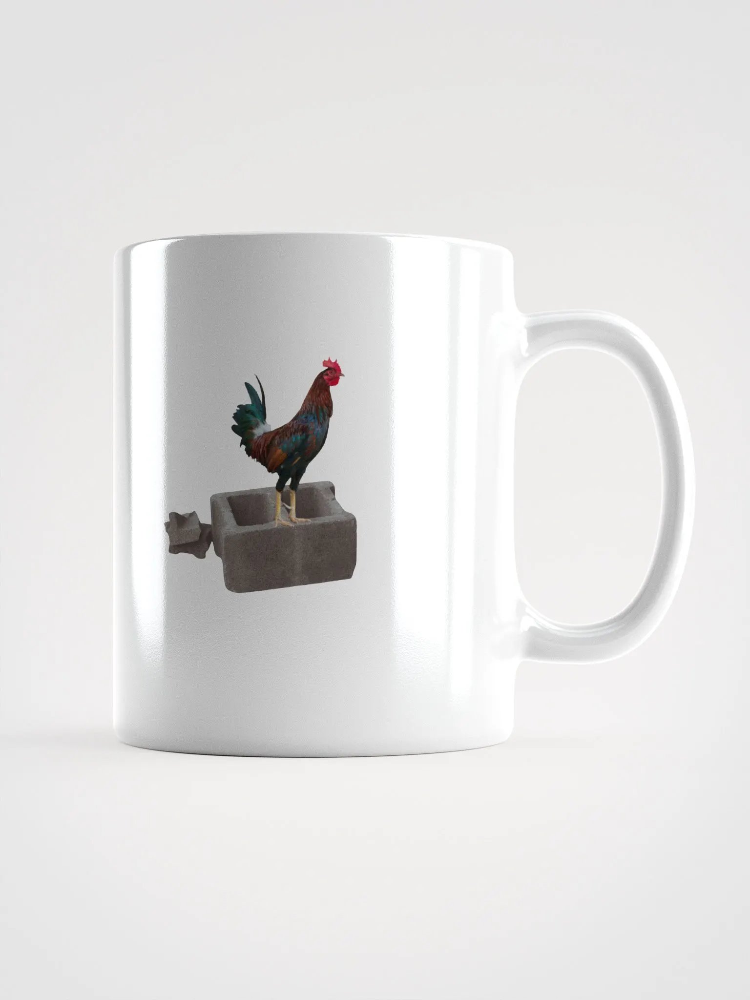 Rooster King White Glossy Mug product image (3)