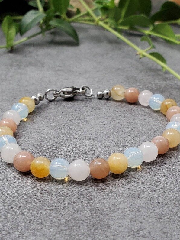Optimism Gemstone Bracelet • Opalite and Sunstone product image (2)
