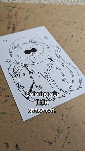 Day 140 of sharing my art. 🌌🐈‍⬛️

#artistofinstagram #art #artist #artbydevan #cute