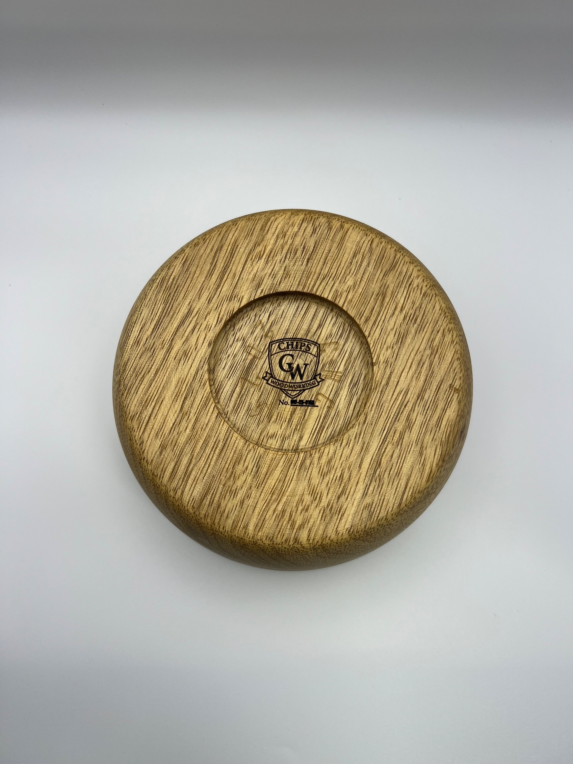6" White Limba Decorative Dish | Exotic Hardwood product image (5)