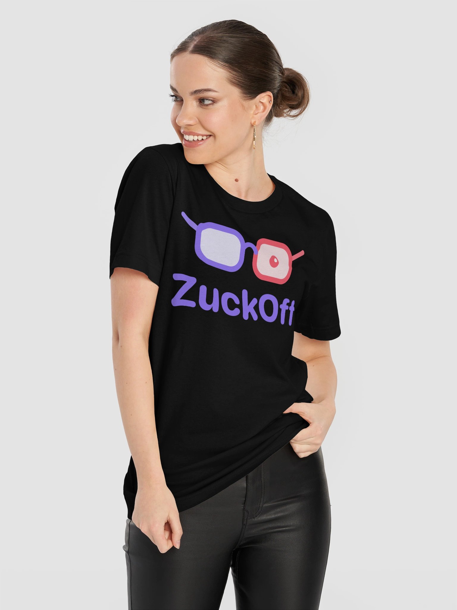 ZuckOff Purple Logo Tee product image (21)