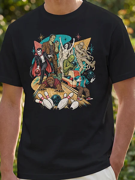 Monster Bowling Night — Monsters Off Duty Tee product image (3)