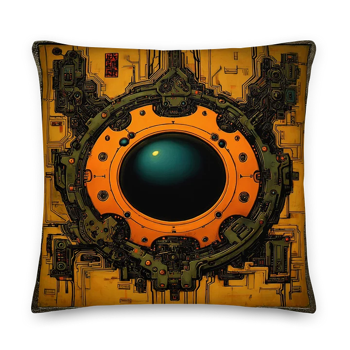 Porcelain Circuit Empress – Cyber Geisha Cushion Cover product image (2)