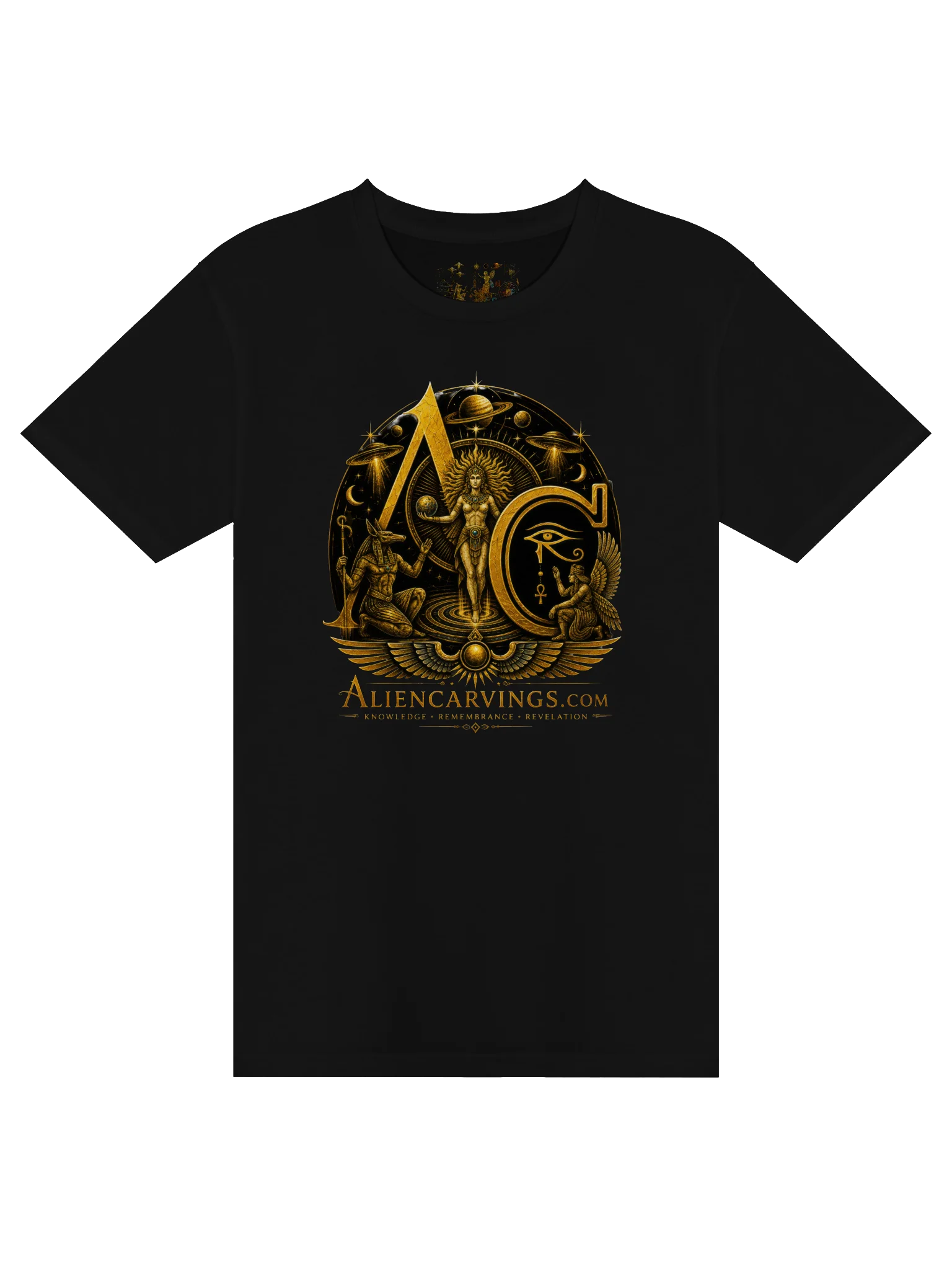 Aliencarvings Cosmic Being Alpha Omega T-Shirt product image (1)