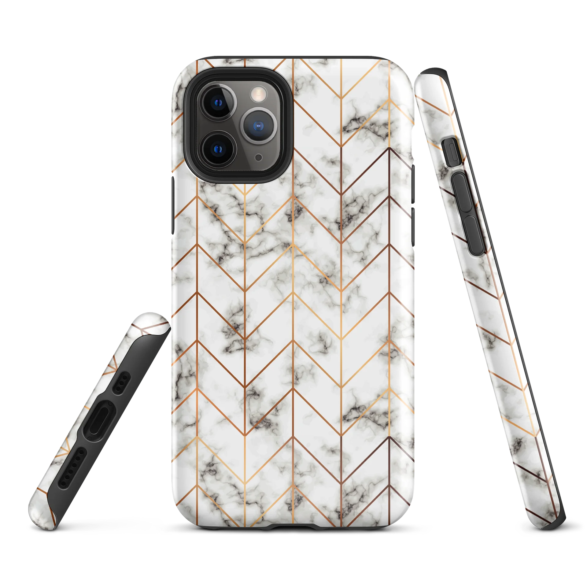 Durable Marble Chevron Tough iPhone Case for Protection product image (3)