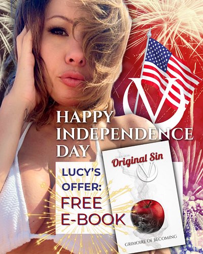 Red, White, and Blue…
Lucy is celebrating this 250th  Independence Day with you by giving you a free copy of her latest Ebook...