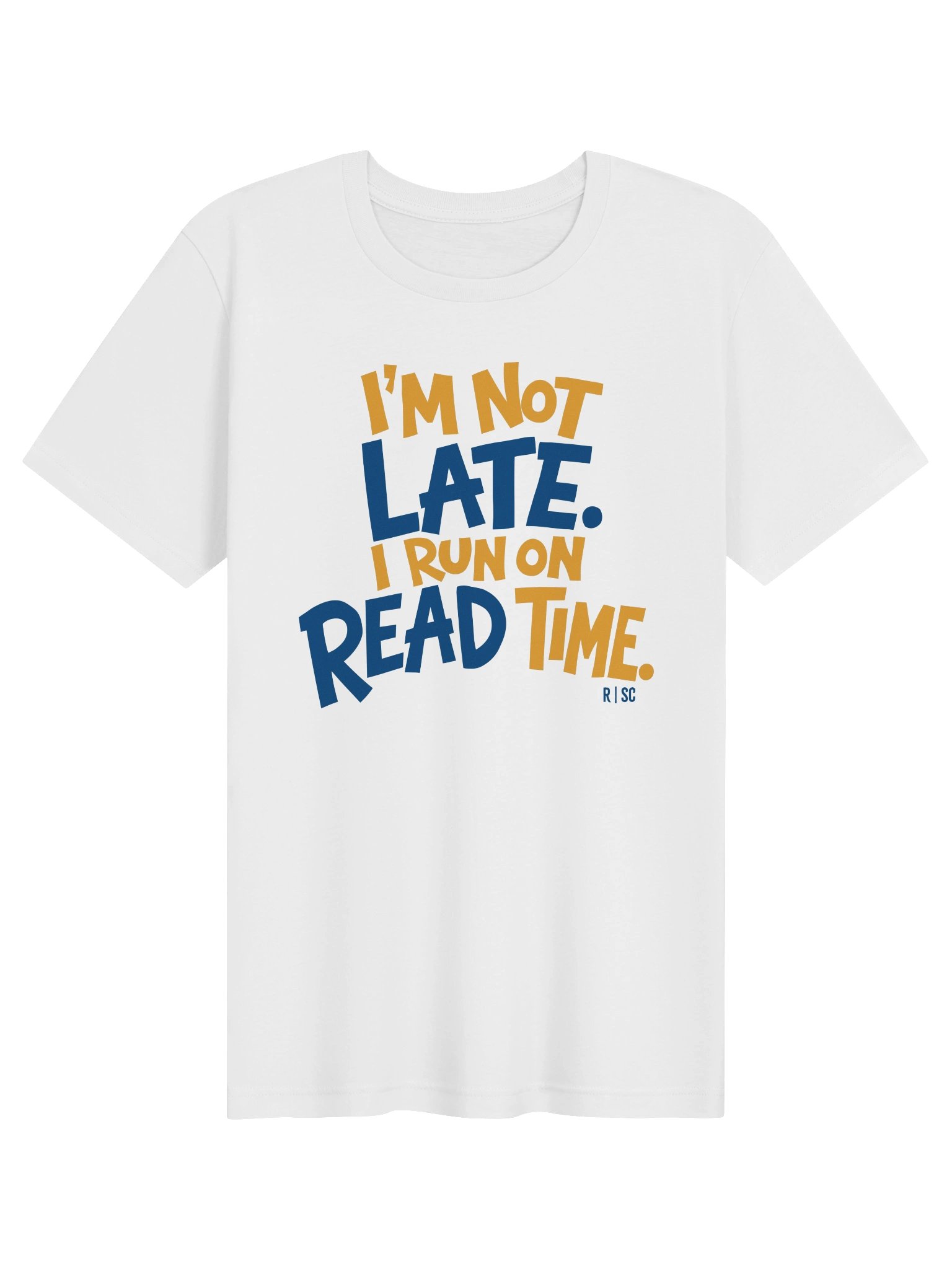 Read Time T-Shirt (Orange & Blue) product image (1)