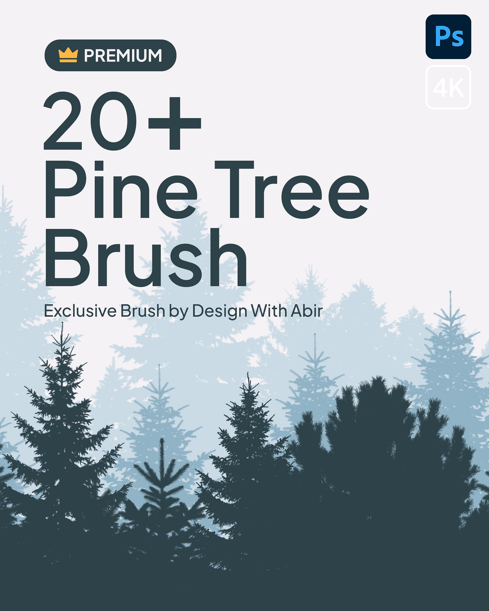20+ Pine Tree V1.0 Photoshop Brush product image (1)