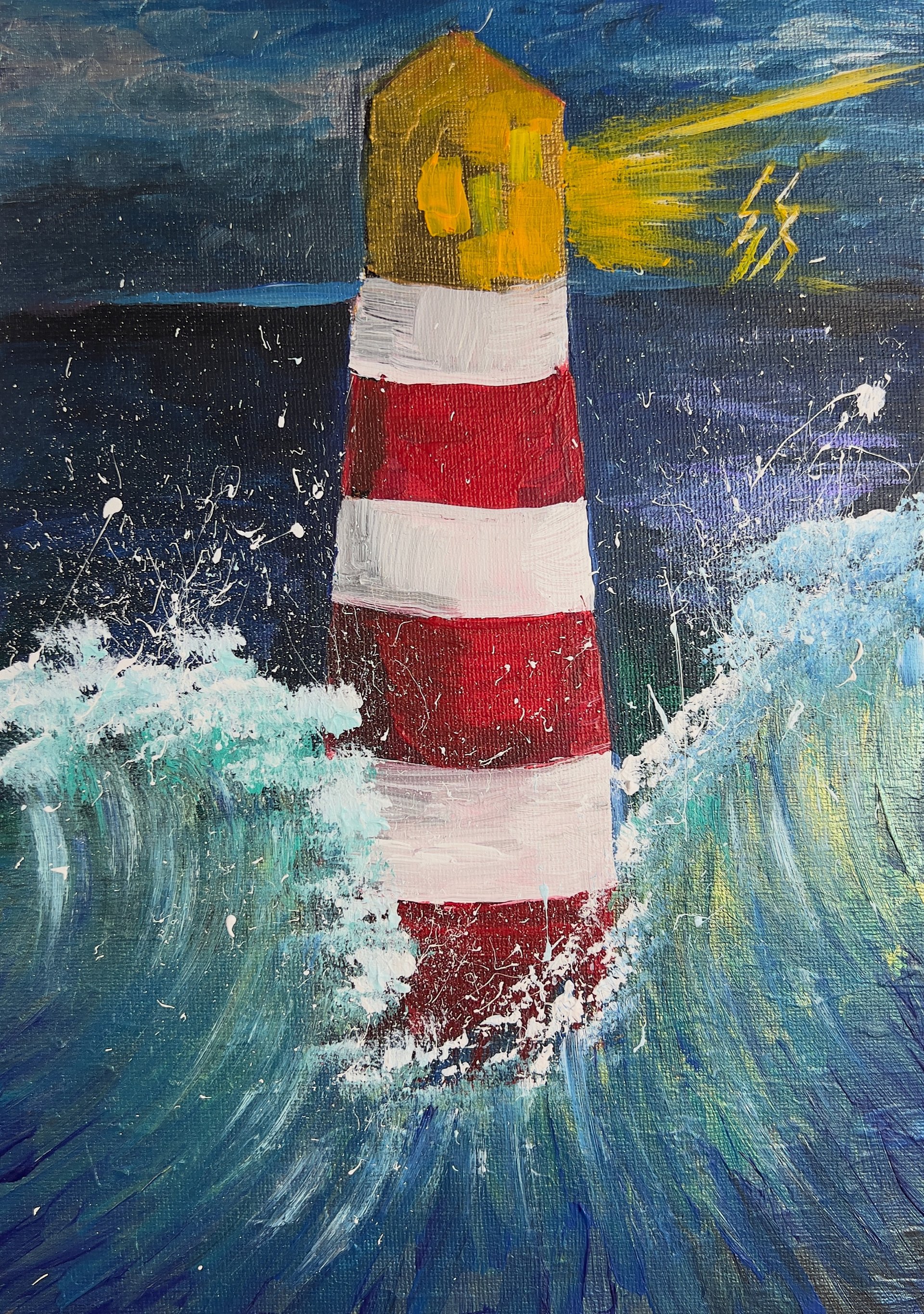 Beacon in the Storm — One-of-a-Kind Original Painting product image (1)
