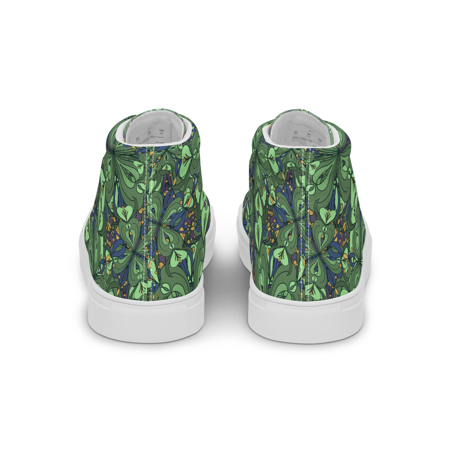 Fortune in Bloom Women’s High Top Canvas Shoes product image (7)