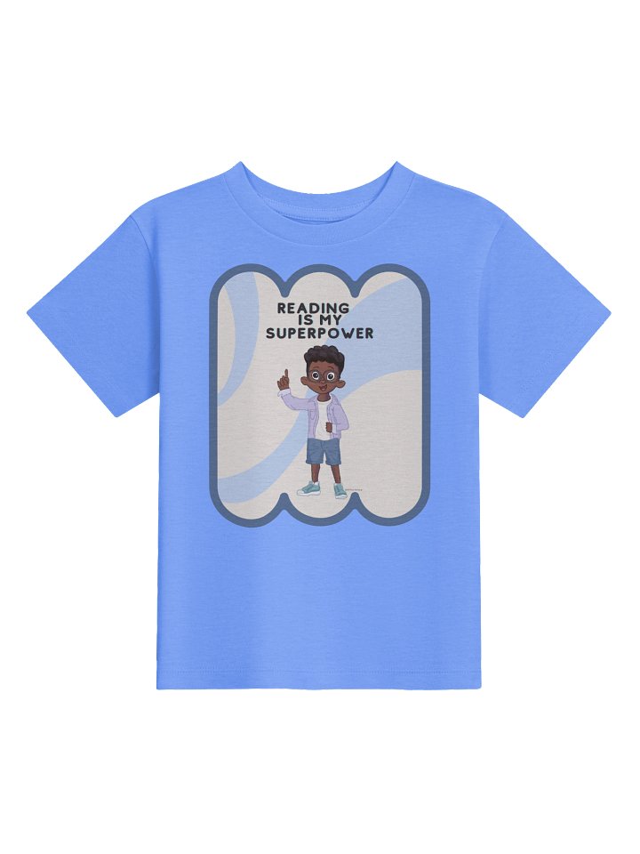 Reading is My Superpower Toddler Tee (blue) product image (3)