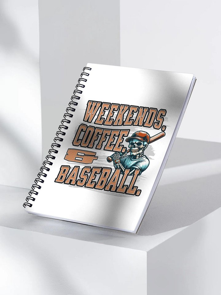 Weekends Coffee And Baseball Skeleton Warrior Notebook product image (2)