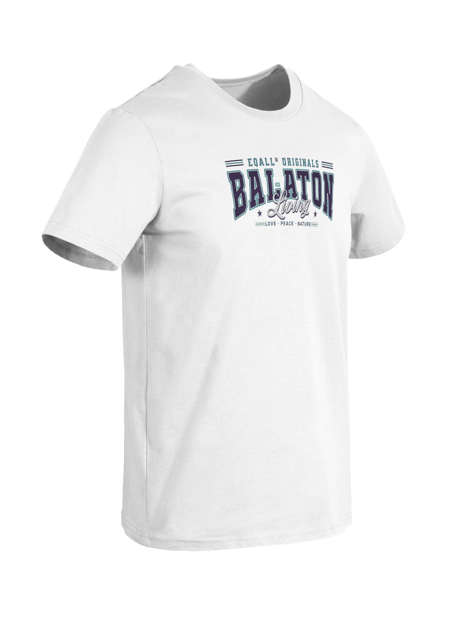 EQALL® Originals BALATONIQ Love Nature Organic Unisex ECO Tee / White Blue Green product image (48)