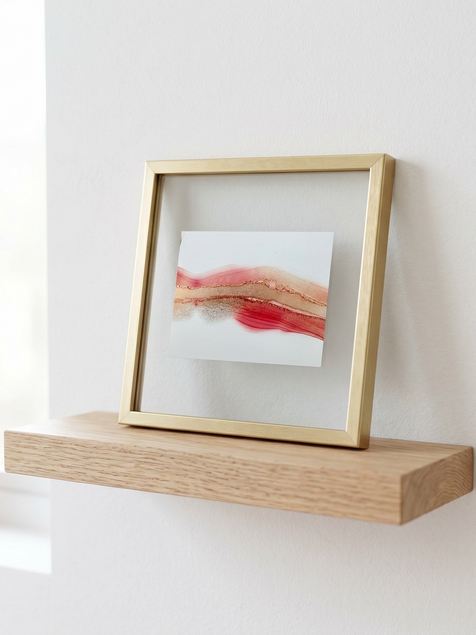 Crimson Flow I | Original ACEO Art Card (2.5" x 3.5") | Miniature Abstract Alcohol Ink Painting | product image (1)