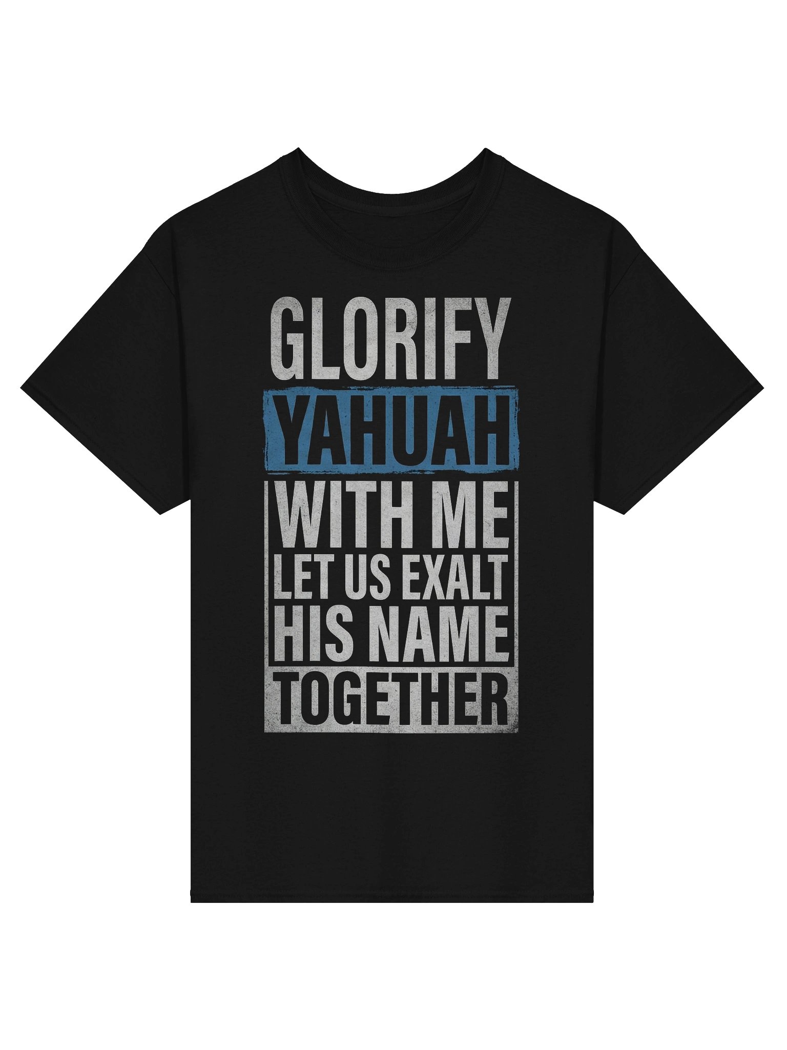 Glorify YAHUAH With Me Vintage Style T-Shirt | Tehillim 34:3 Vintage Style Tee product image (1)