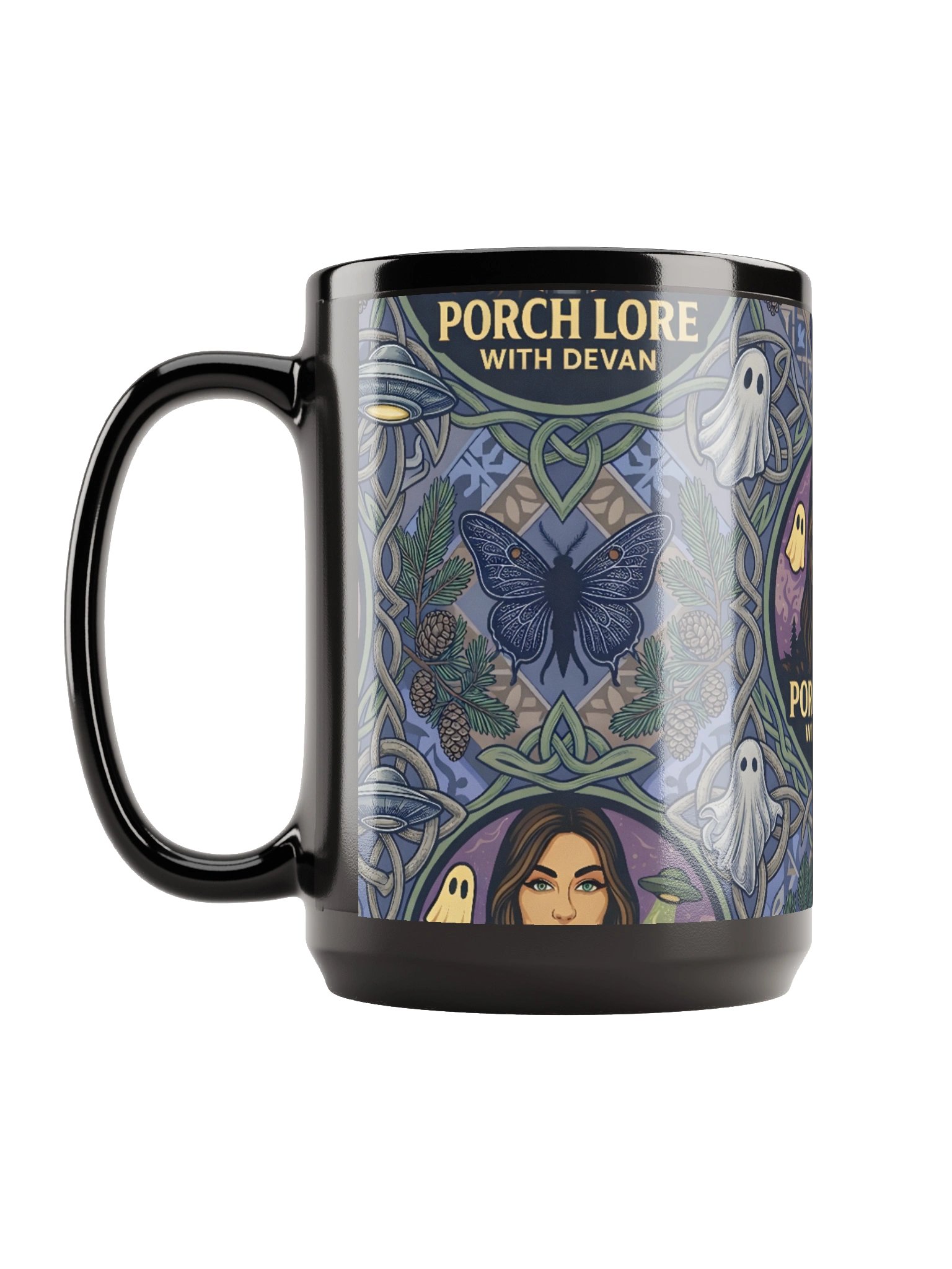 PORCH LORE DEVAN PERIWINKLE MOTH 15oz MUG product image (1)