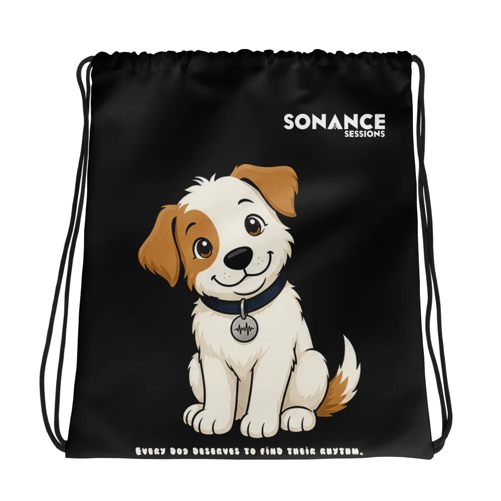 Sonance Dog Drawstring Bag (Sit) Black product image (1)