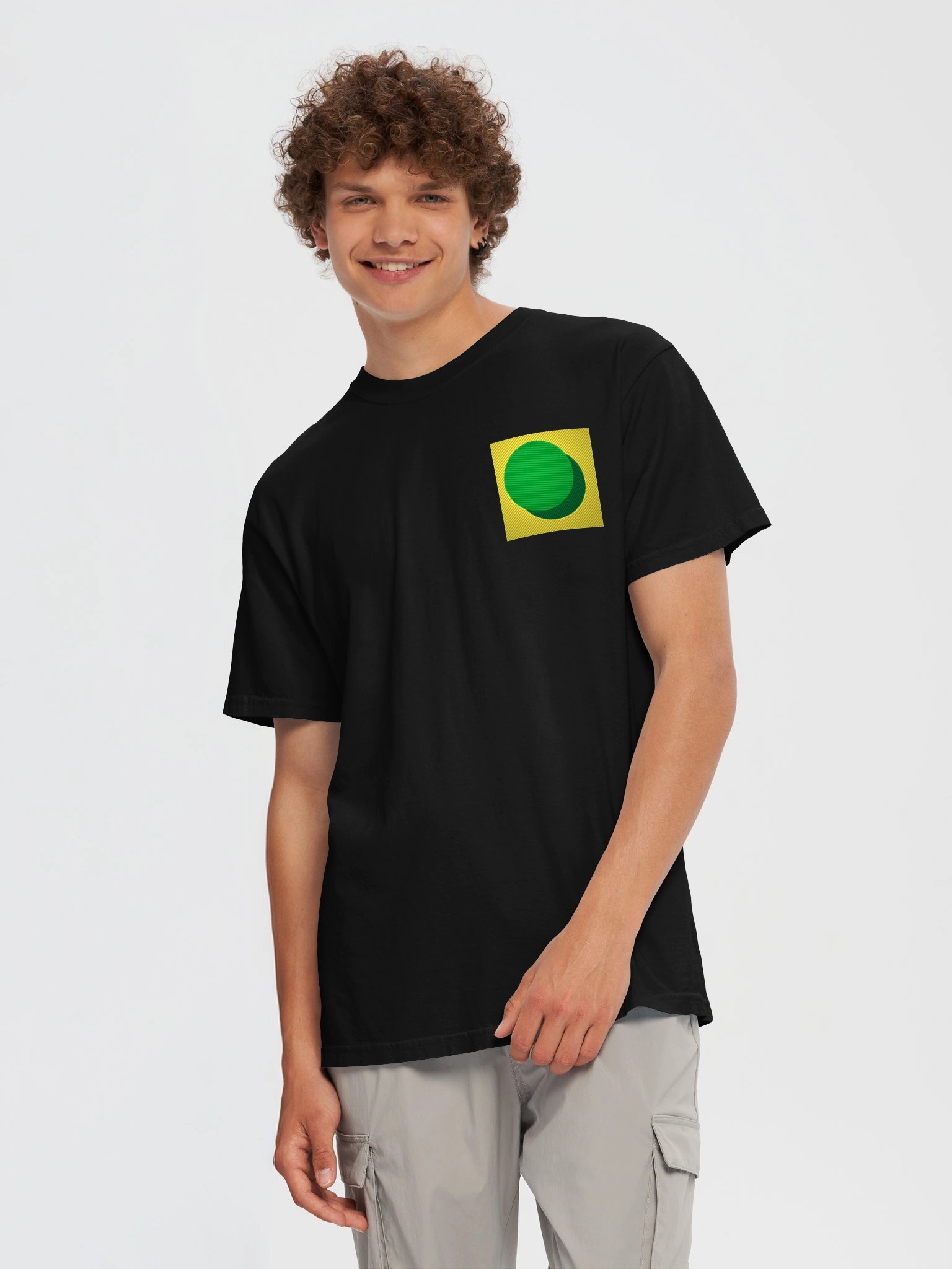 ZURC Blank Embroidered T-Shirt YELLOW + GREEN LOGO product image (9)